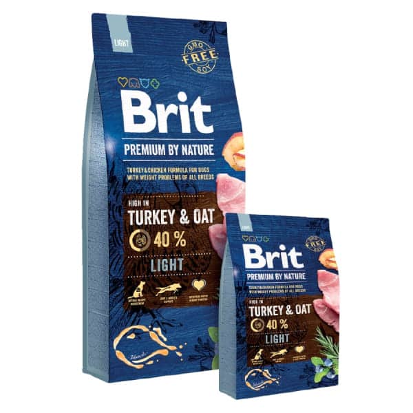 BRIT PREMIUM BY NATURE LIGHT sausā barība suņiem Tītars 3kg